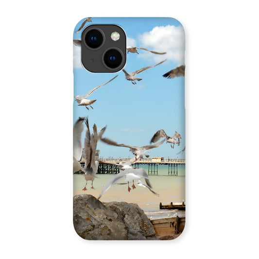 Seagulls At Feeding Time By David Sawyer Snap Phone Case