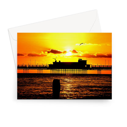 Worthing Pier Perfect Sunset Greeting Card