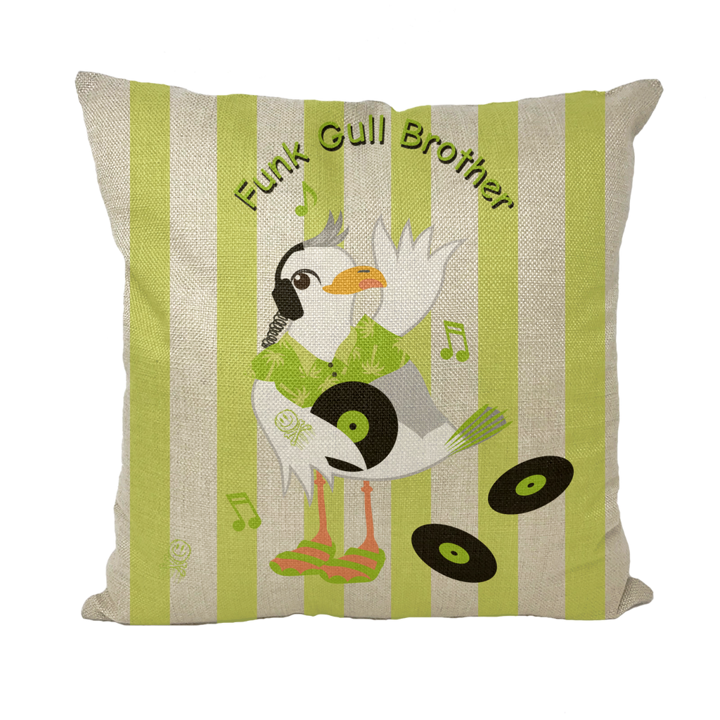 Rebel Seagull Funk Gull Brother - Throw Pillow Cover
