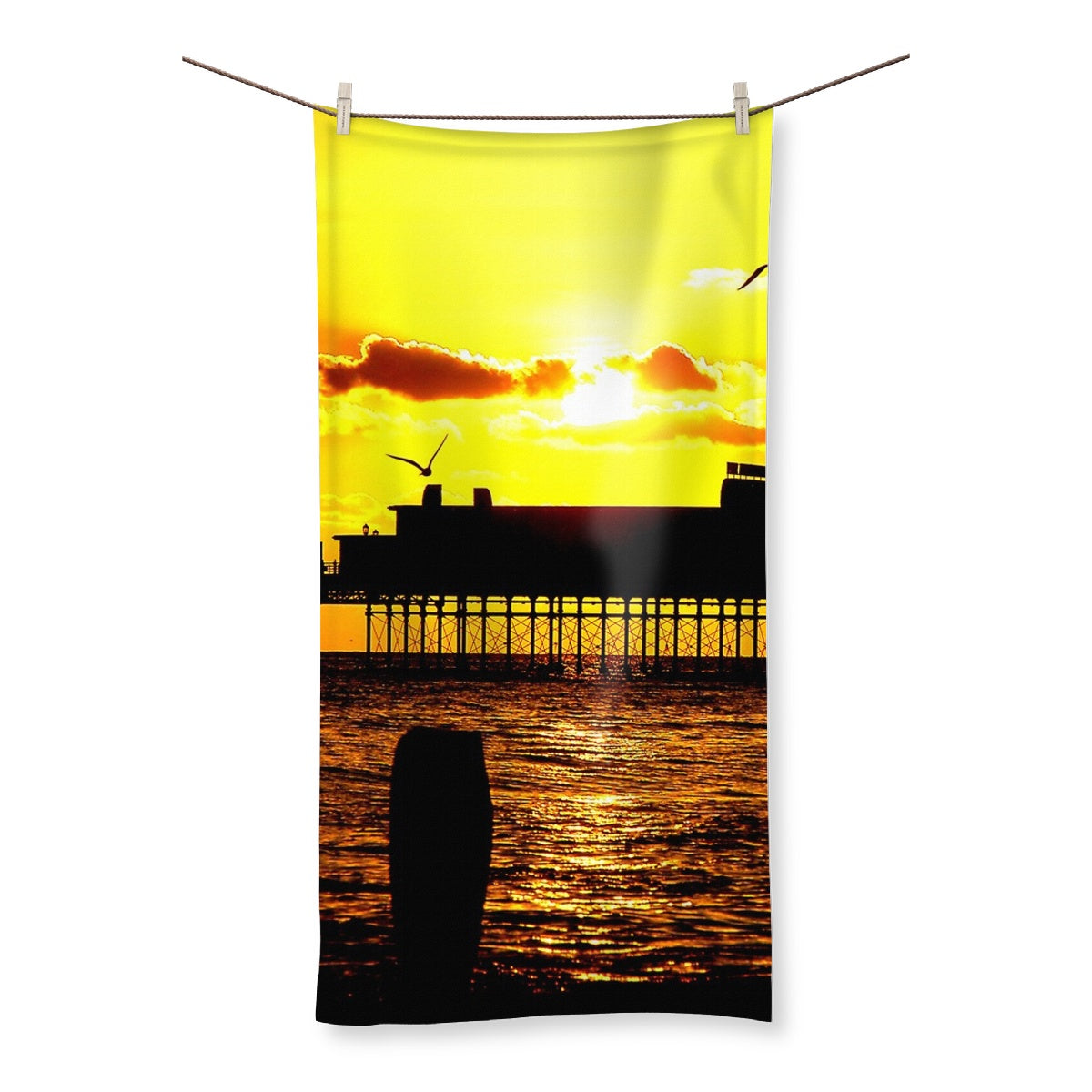 Worthing Pier Perfect Sunset by David Sawyer Towel