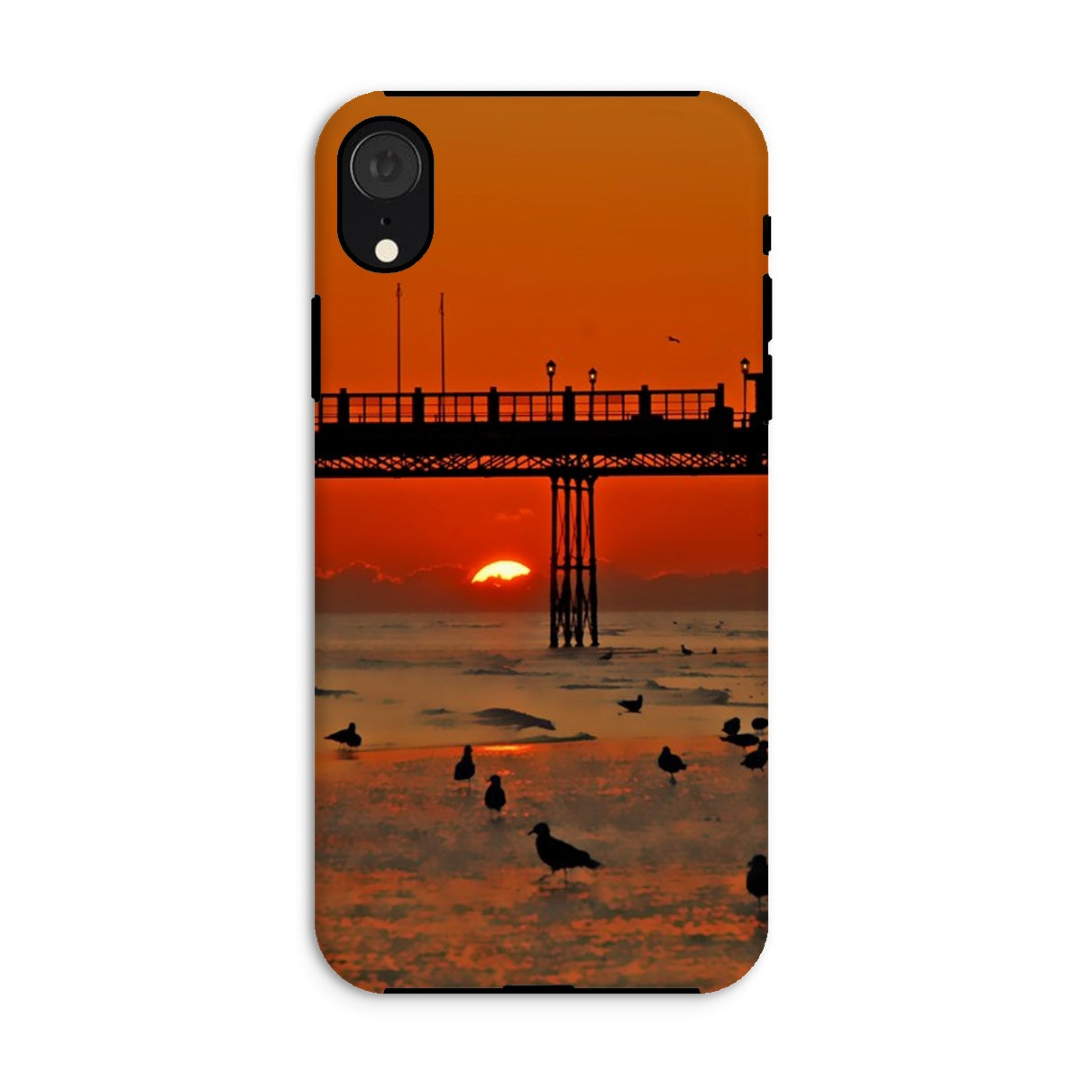 Worthing Sunset With Seagull Babies by David Sawyer Tough Phone Case