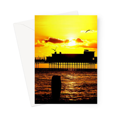 Worthing Pier Perfect Sunset Greeting Card