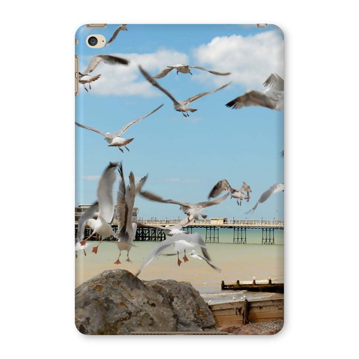 Seagulls At Feeding Time By David Sawyer Tablet Cases