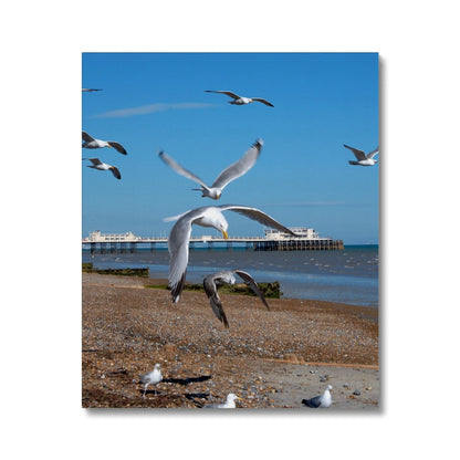 Worthing Pier From The West By David Sawyer Canvas