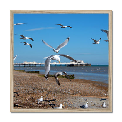 Worthing Pier From The West By David Sawyer Budget Framed Poster