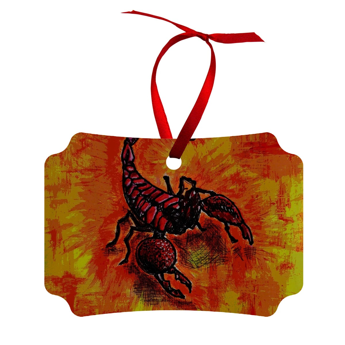Scorpion Wood Ornament