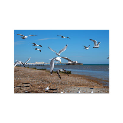 Worthing Pier From The West By David Sawyer Fine Art Print