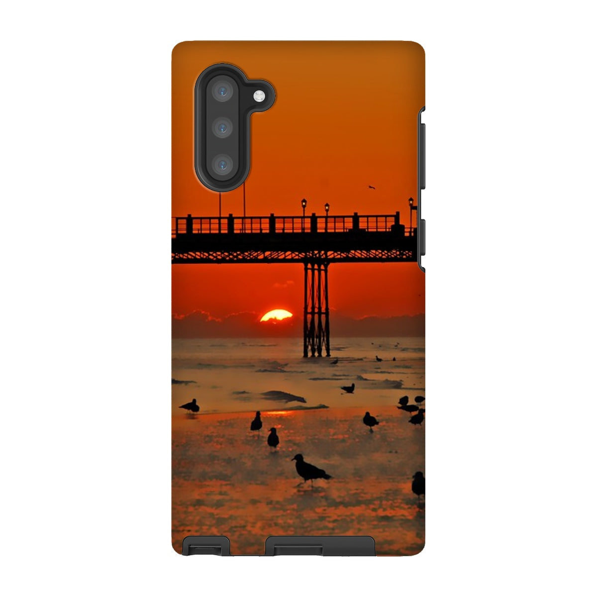 Worthing Sunset With Seagull Babies by David Sawyer Tough Phone Case