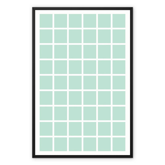 Dempsters Blue  Blocks - wrong Framed Canvas