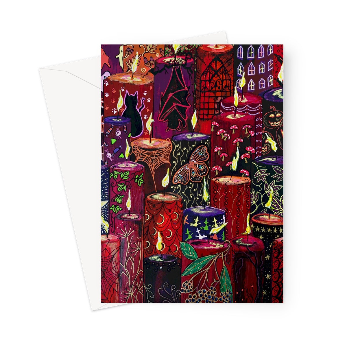 Halloween Candles Greeting Card