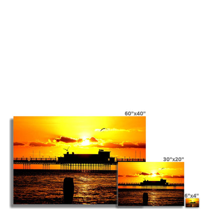 Worthing Pier Perfect Sunset by David Sawyer Photo Art Print