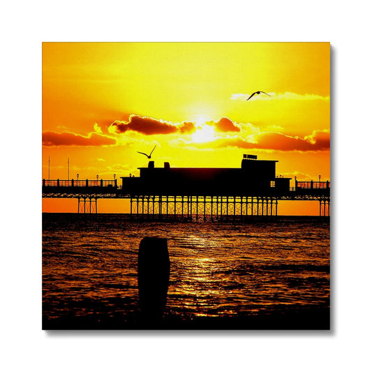 Worthing Pier Perfect Sunset by David Sawyer Canvas