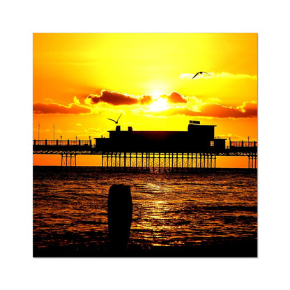 Worthing Pier Perfect Sunset by David Sawyer Photo Art Print