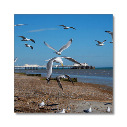 Worthing Pier From The West By David Sawyer Canvas