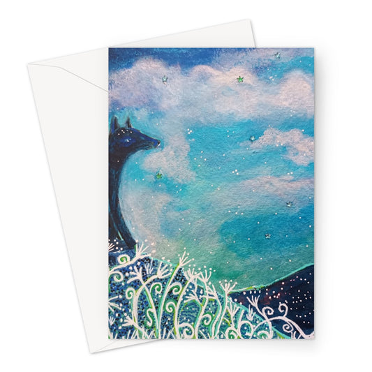 Foxy Moon Greeting Card