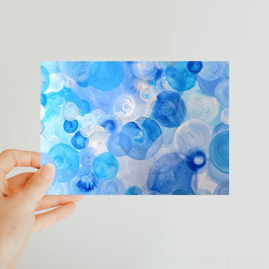 Blue Circles Classic Postcard