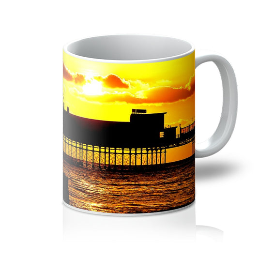 Worthing Pier Perfect Sunset by David Sawyer Mug