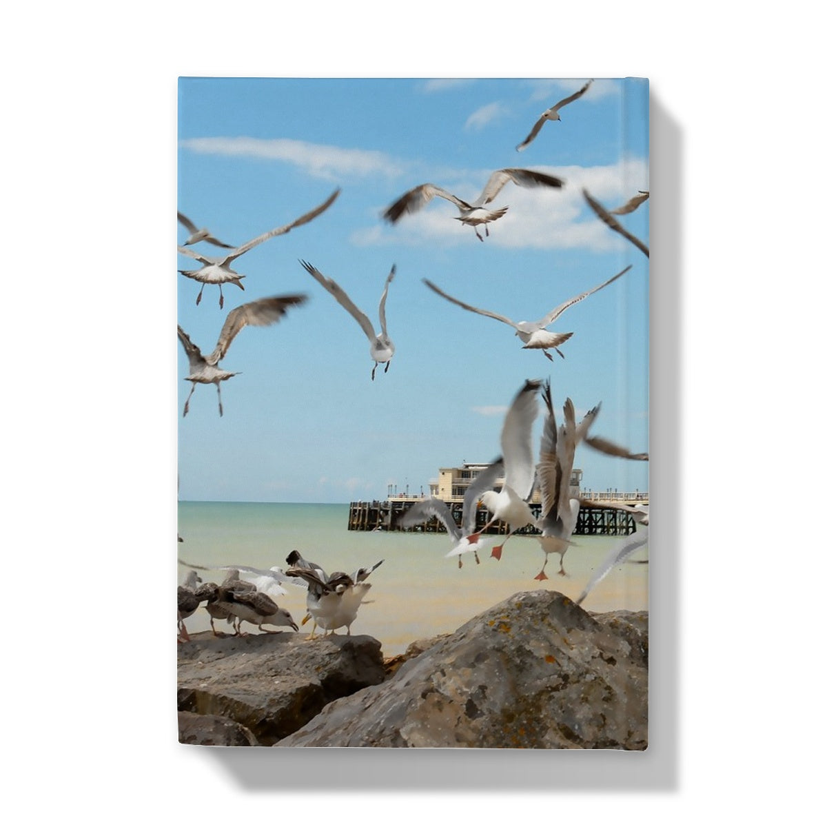 Seagulls At Feeding Time By David Sawyer Hardback Journal