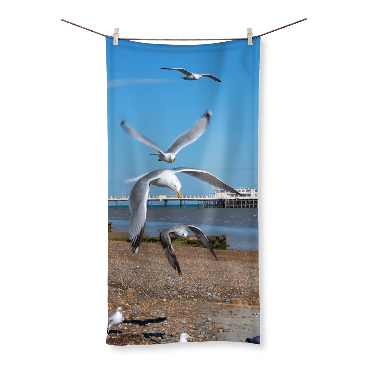 Worthing Pier From The West By David Sawyer Towel