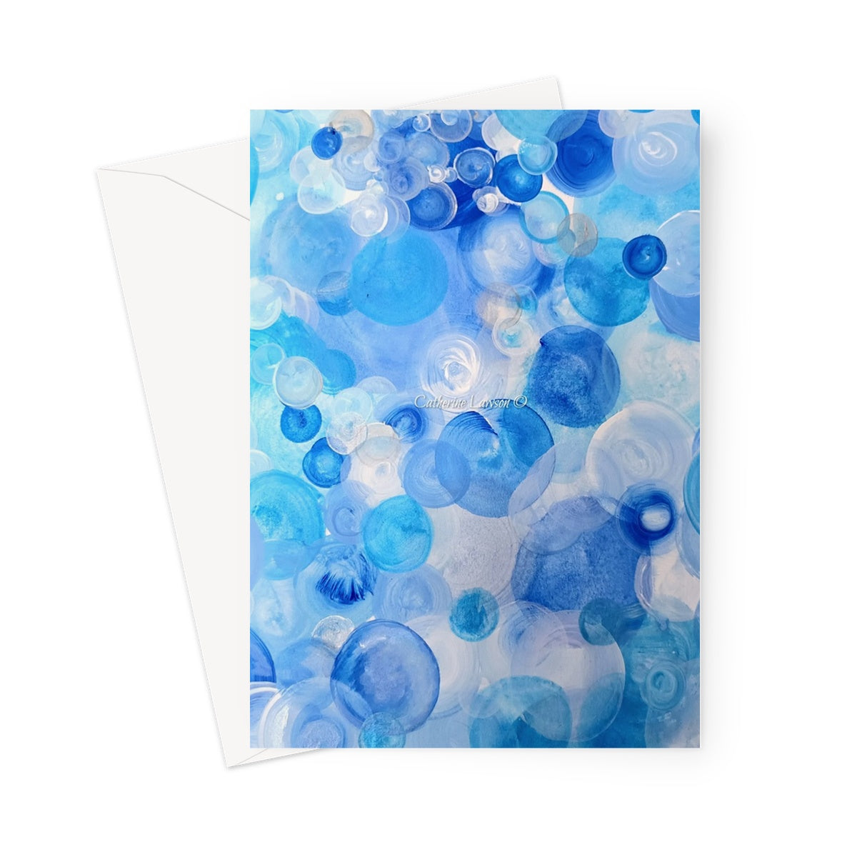 Blue Circles Greeting Card