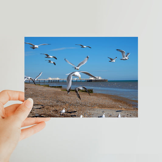 Worthing Pier From The West By David Sawyer Classic Postcard