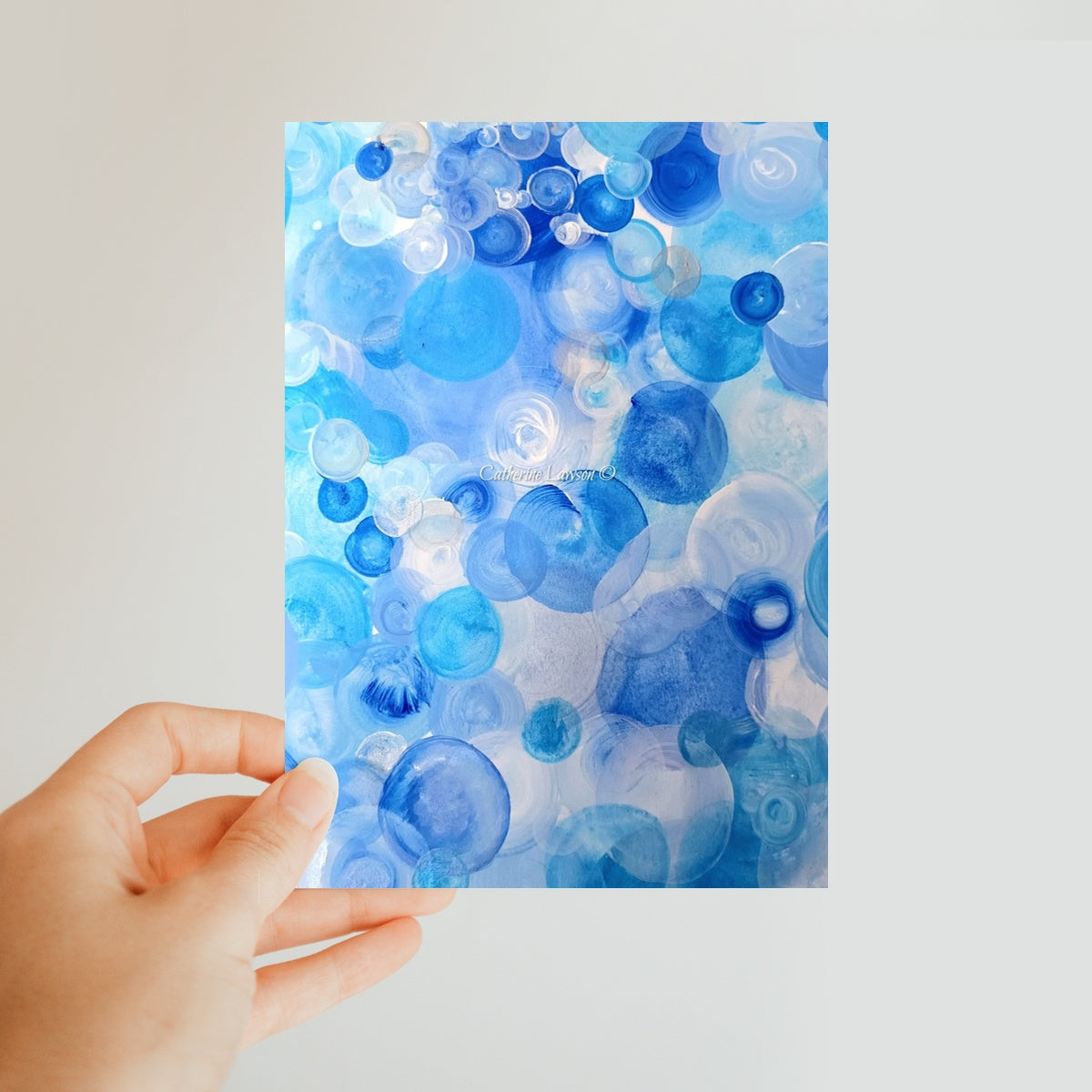 Blue Circles Classic Postcard