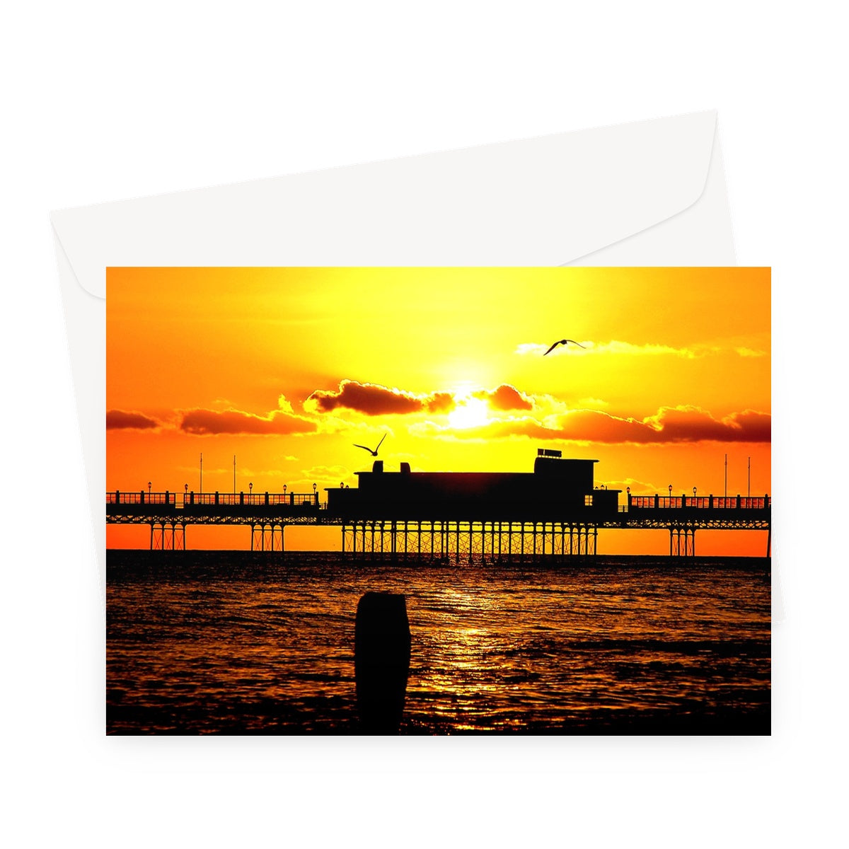 Worthing Pier Perfect Sunset Greeting Card