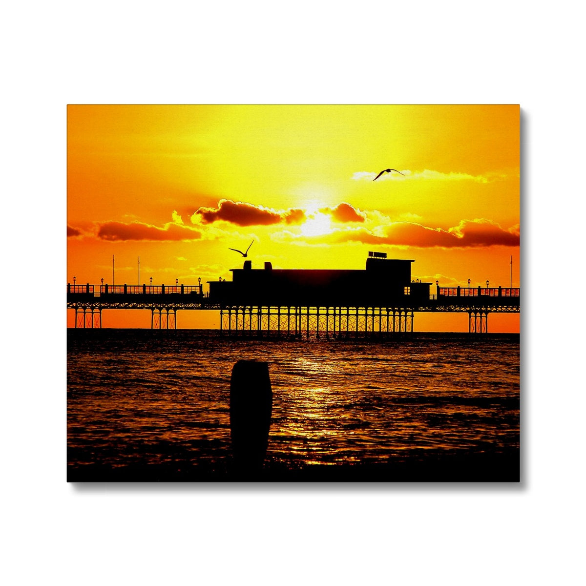 Worthing Pier Perfect Sunset by David Sawyer Canvas