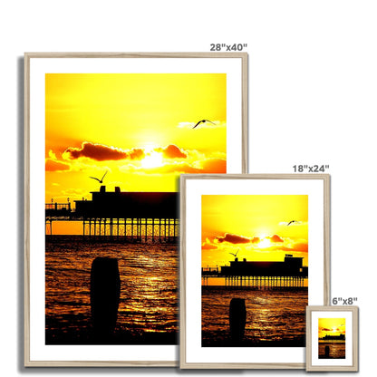 Worthing Pier Perfect Sunset by David Sawyer Framed & Mounted Print