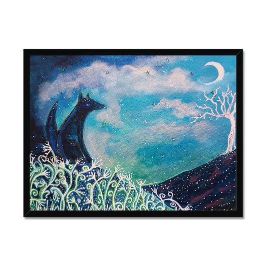 Foxy Moon Framed Print