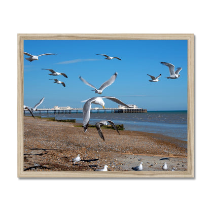 Worthing Pier From The West By David Sawyer Budget Framed Poster