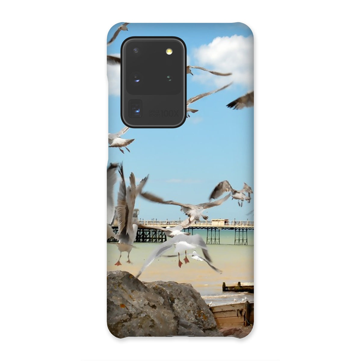 Seagulls At Feeding Time By David Sawyer Snap Phone Case