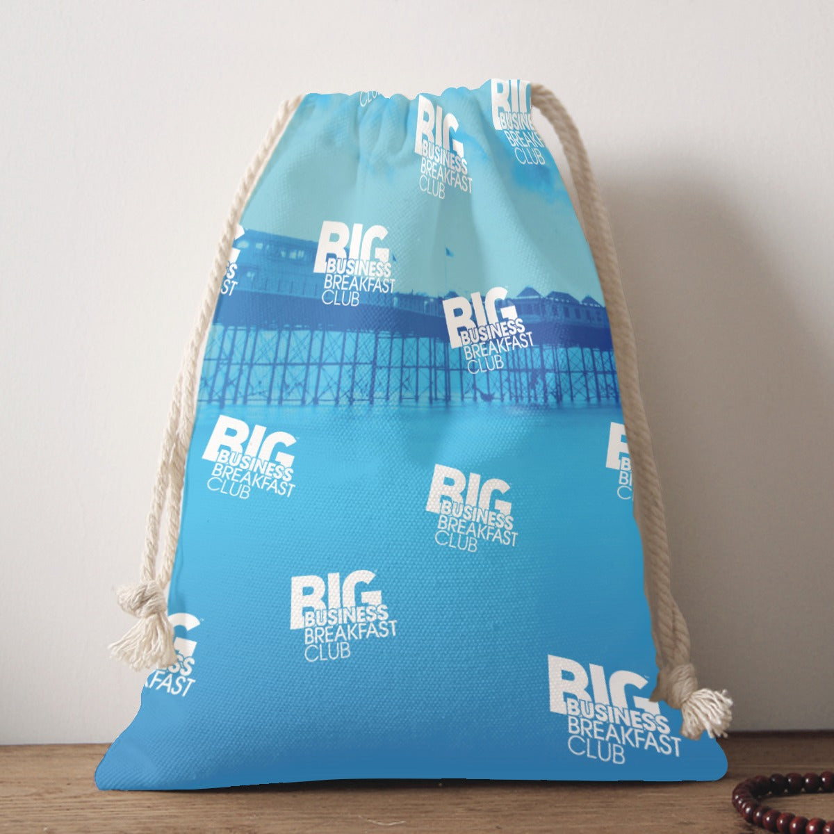 Big Breakfast Rope Drawstring Canvas Bag