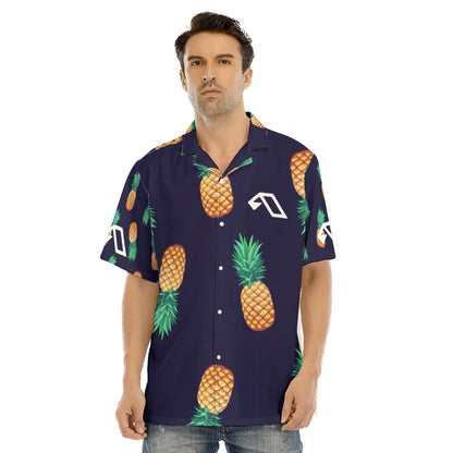 All-Over Print Men's Hawaiian Shirt With Button Closure