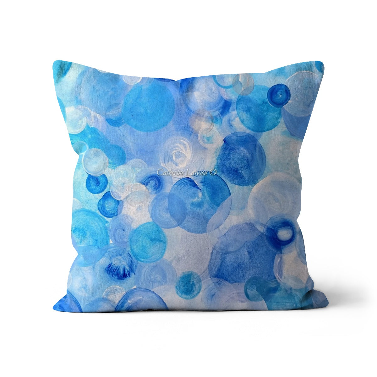 Blue Circles Cushion