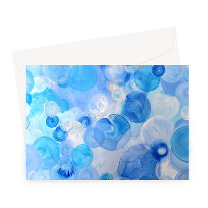 Blue Circles Greeting Card