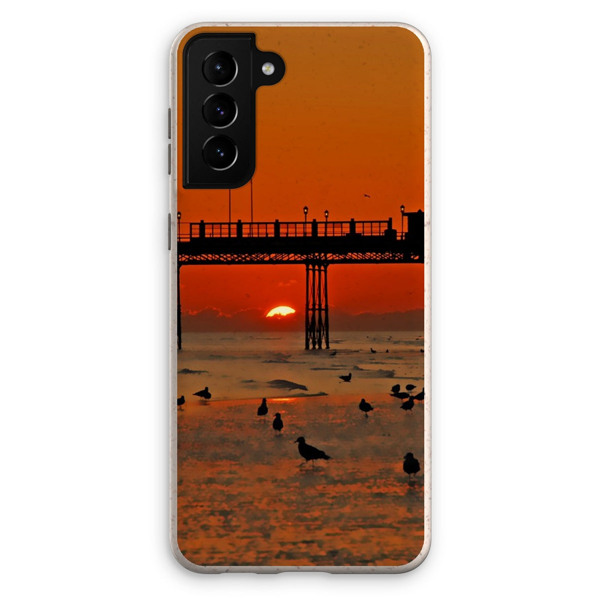Worthing Sunset With Seagull Babies by David Sawyer Eco Phone Case