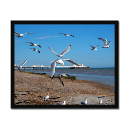 Worthing Pier From The West By David Sawyer Budget Framed Poster
