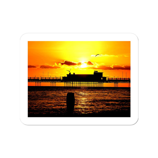 Worthing Pier Perfect Sunset by David Sawyer Sticker