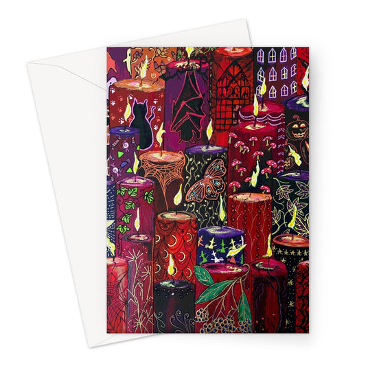 Halloween Candles Greeting Card