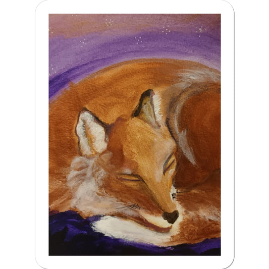 Sleepy Fox Sticker