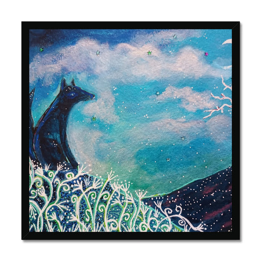 Foxy Moon Budget Framed Poster
