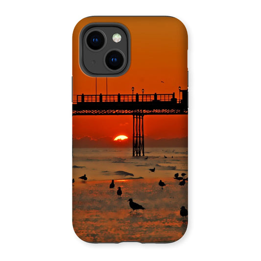 Worthing Sunset With Seagull Babies by David Sawyer Tough Phone Case