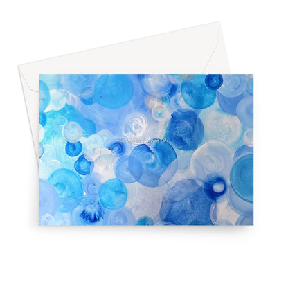 Blue Circles Greeting Card