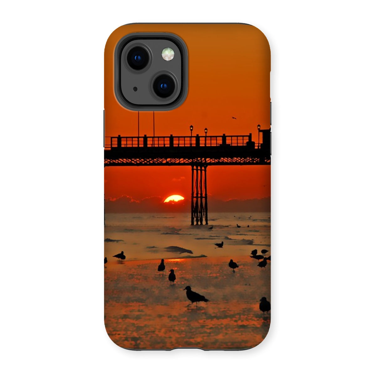 Worthing Sunset With Seagull Babies by David Sawyer Tough Phone Case