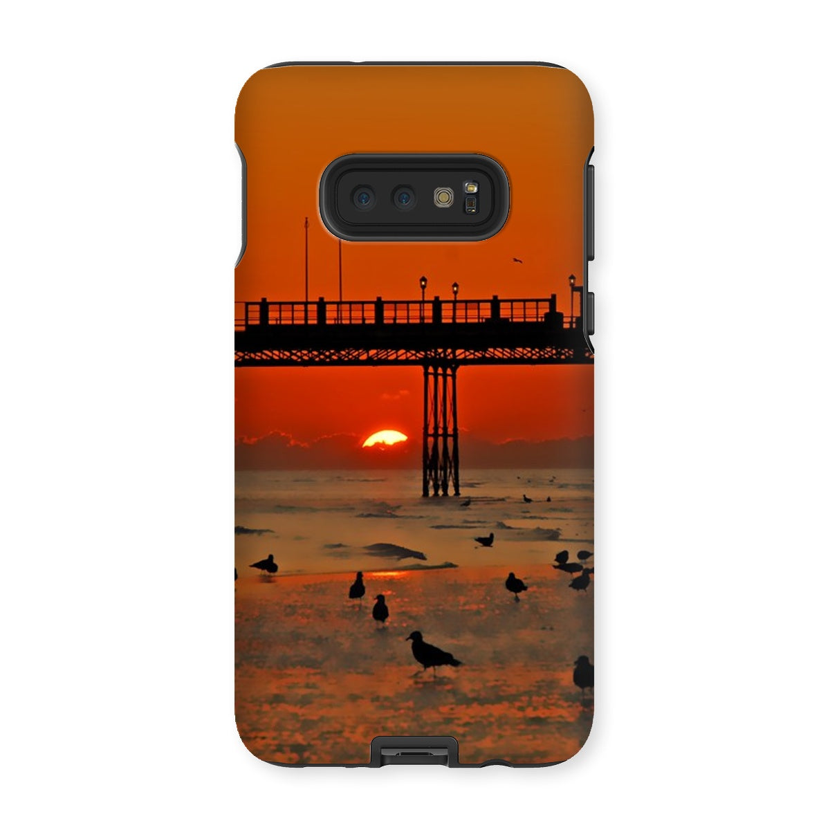Worthing Sunset With Seagull Babies by David Sawyer Tough Phone Case