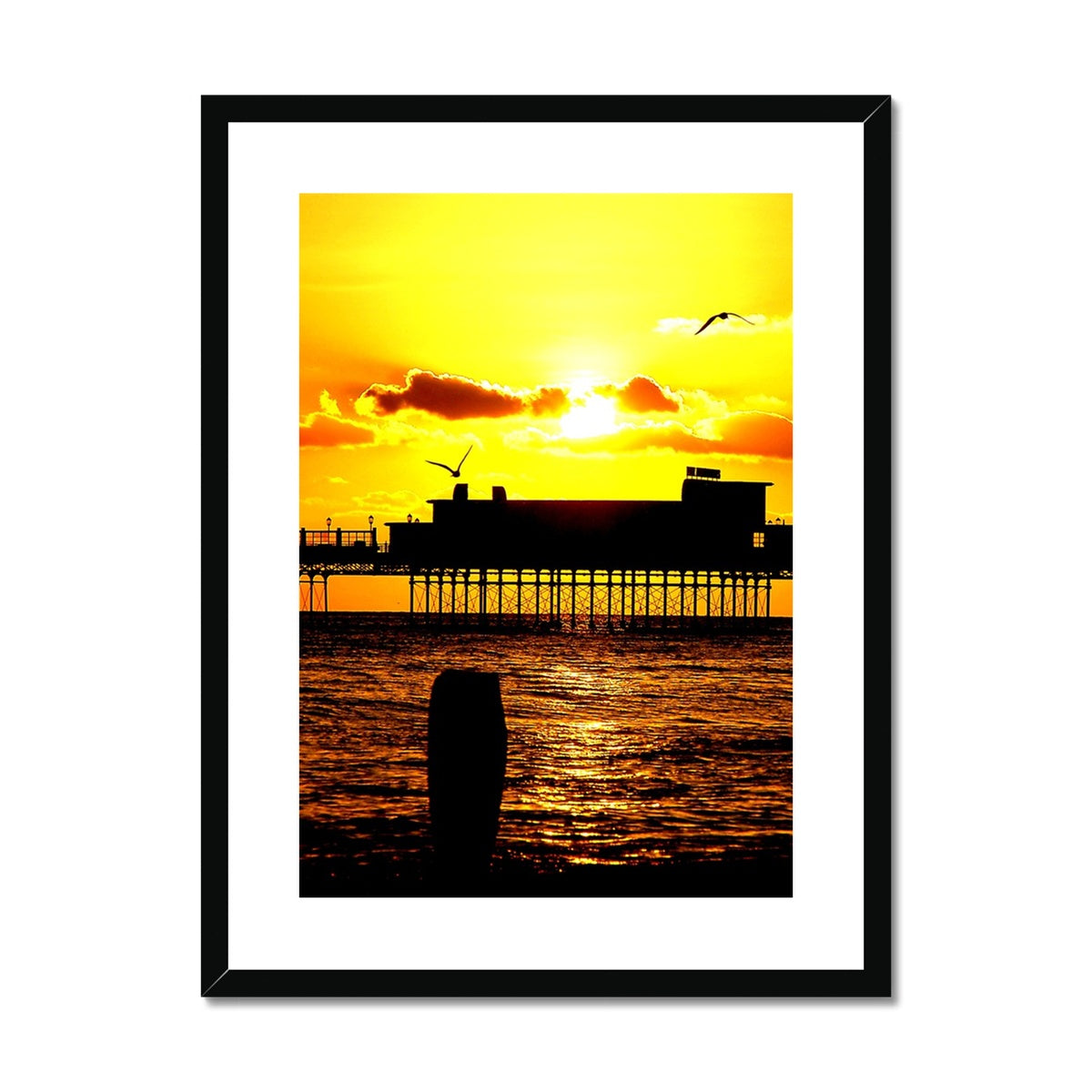 Worthing Pier Perfect Sunset by David Sawyer Framed & Mounted Print