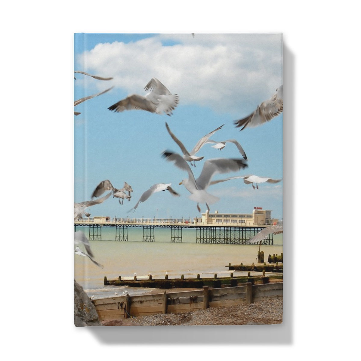Seagulls At Feeding Time By David Sawyer Hardback Journal