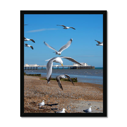 Worthing Pier From The West By David Sawyer Budget Framed Poster