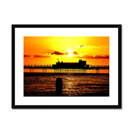 Worthing Pier Perfect Sunset by David Sawyer Framed & Mounted Print